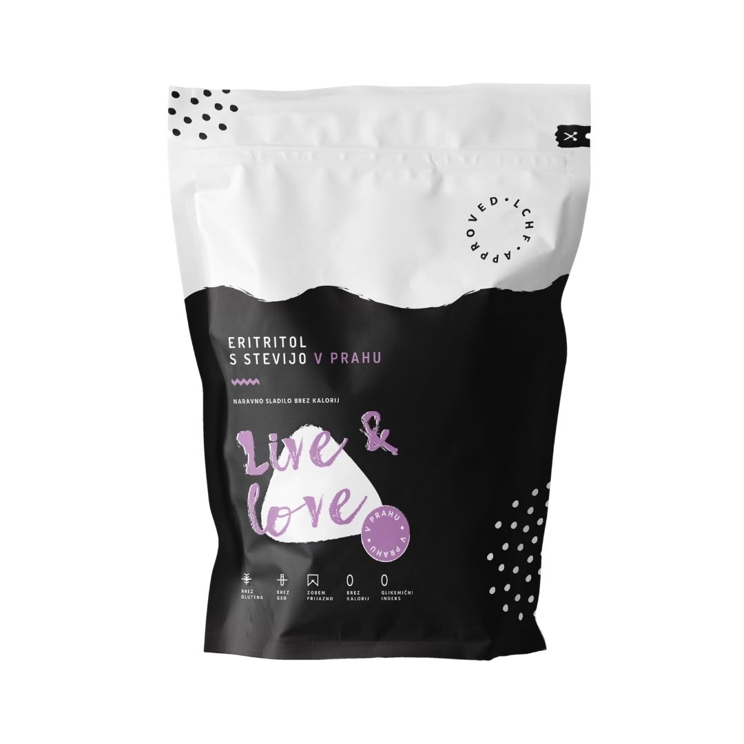 Eritritol s stevijo sladilo v prahu, 300g