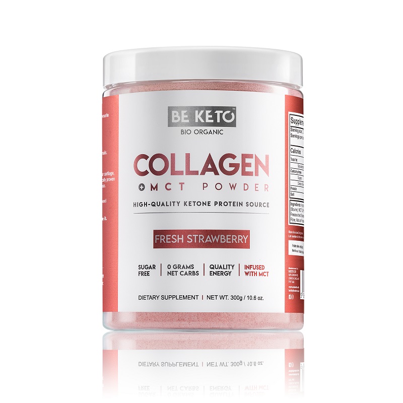 BeKETO kolagen jagoda + MCT 300g