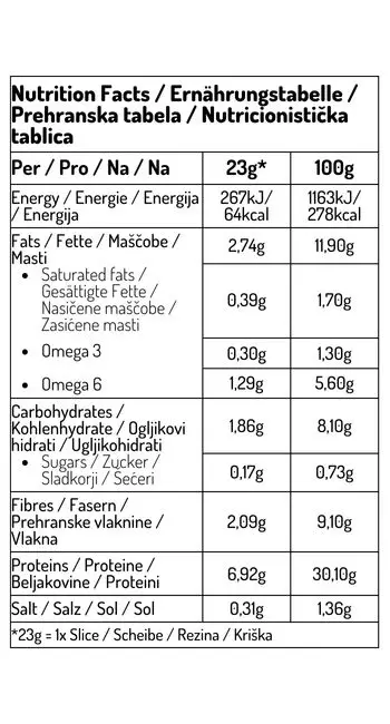 Low carb polnozrnati kruh 360g - slika 2