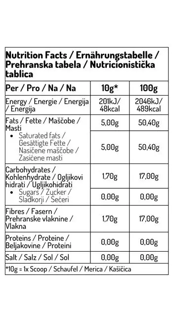 BeKETO MCT v prahu kokos/bela čokolada 300g - slika 2