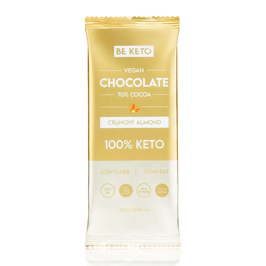 KETO čokolada hrustljavi mandelj + MCT 80g