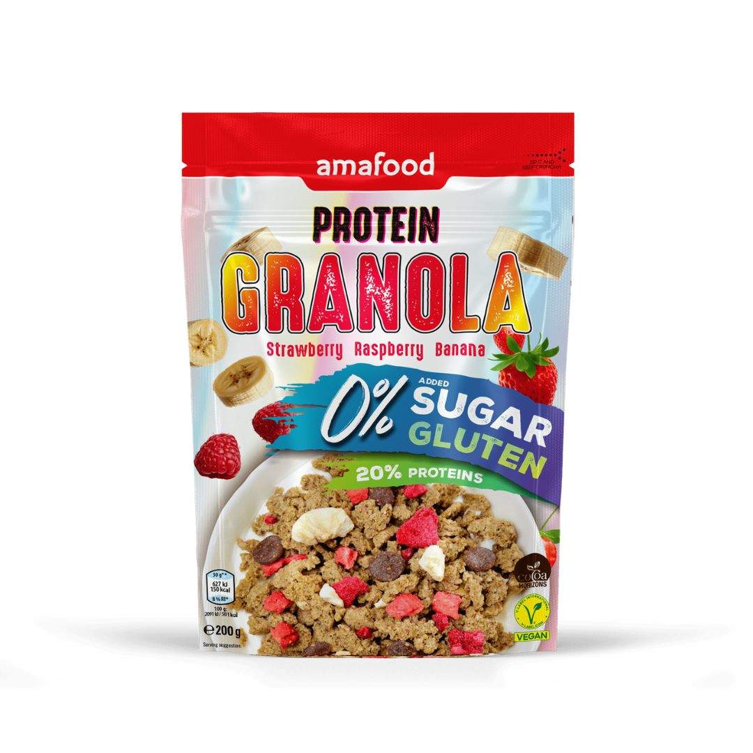 Granola Protein Jagoda/Malina/Banana 200g